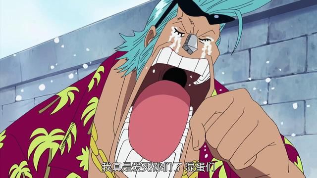 草帽一伙的举动把当时弗兰奇给感动的哭得稀里哗啦,弗兰奇也是一个