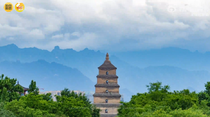 意境绝了！当秦岭云海遇上大雁塔