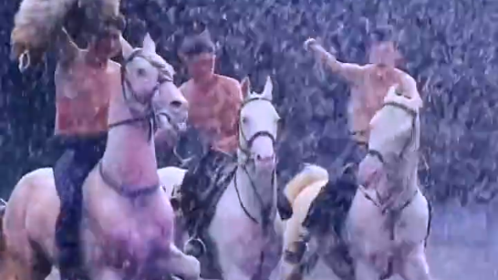 无鞍无蹬,单手持缰!马术选手骑汗血宝马气势十足 无鞍无蹬,单手持缰!马术选手骑汗血宝马气势十足