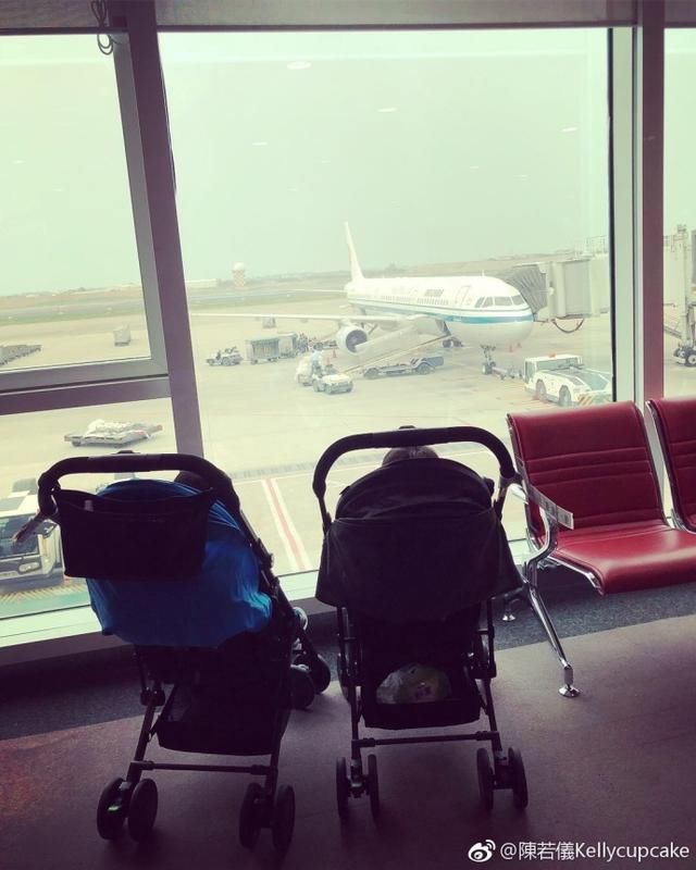 林志颖带俩儿子坐飞机,陈若仪偏心老二,老三可