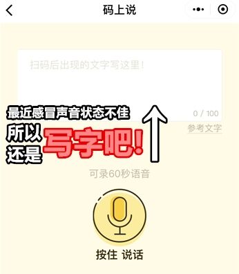 看到那个" 按住说话"了吗