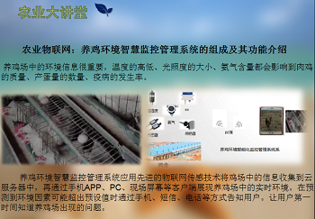 业物联网:养鸡环境智慧监控管理系统的组成及