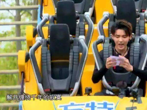 明星坐过山车,迪丽热巴开心,吴亦凡装淡定,王俊