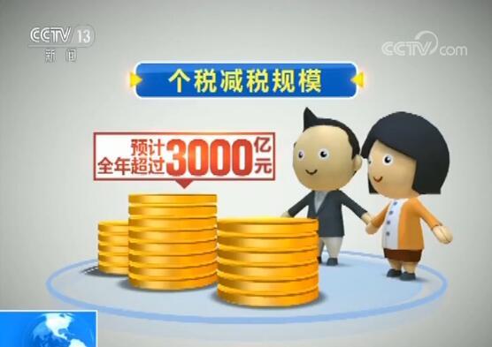 个税改革减税规模预计全年超3000亿元 月收入