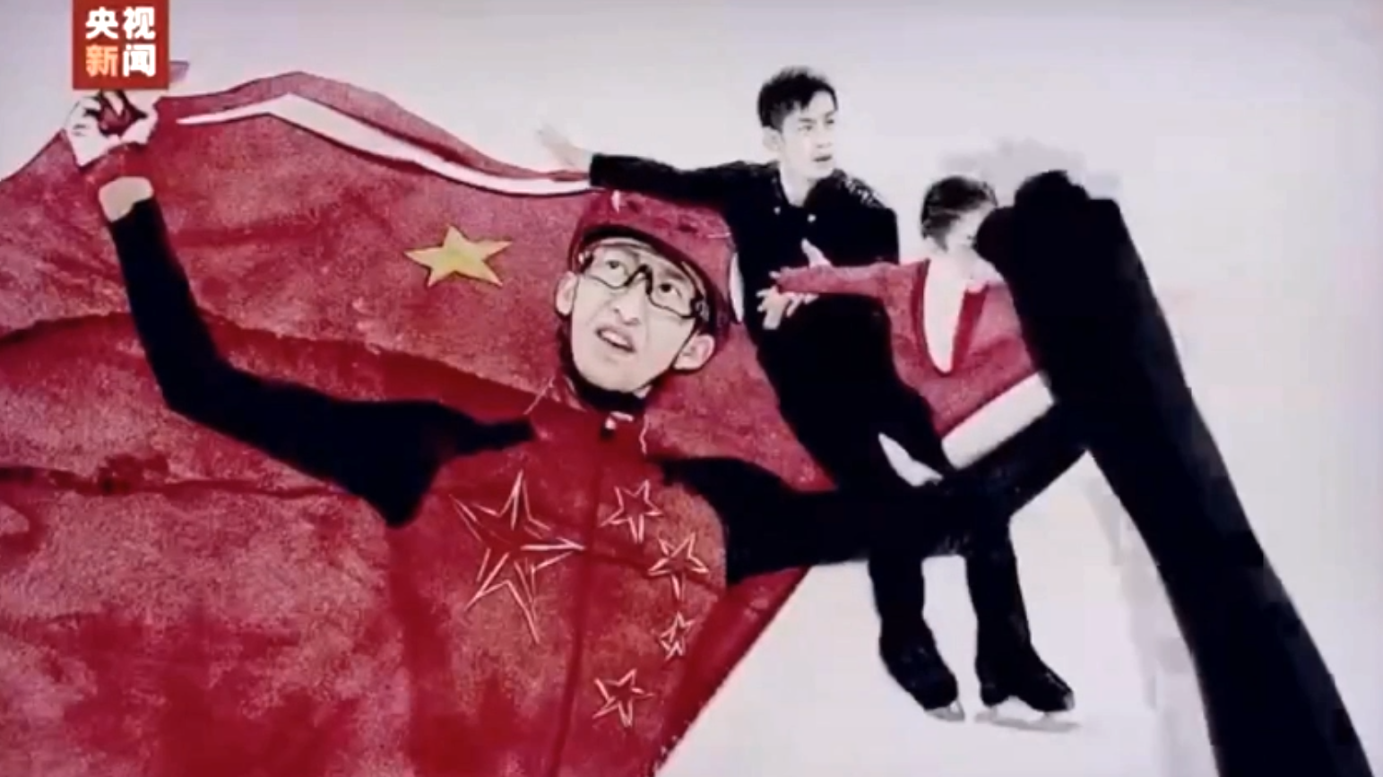 100秒沙画看冬奥健儿风采！