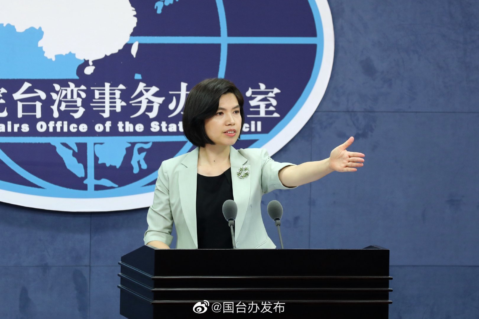台湾当局发言人图片