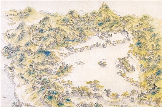 南宋李嵩的西湖图