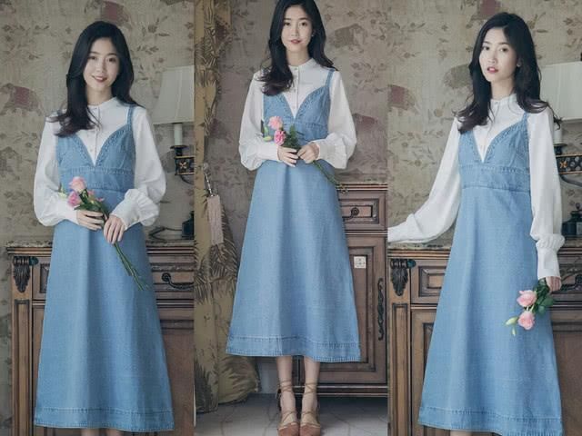 今年流行吊带裙内搭雪纺衫,这样穿很优雅很有