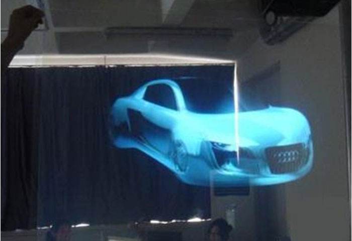 厉害了“未来生活”悬浮在空中的无介质全息投影