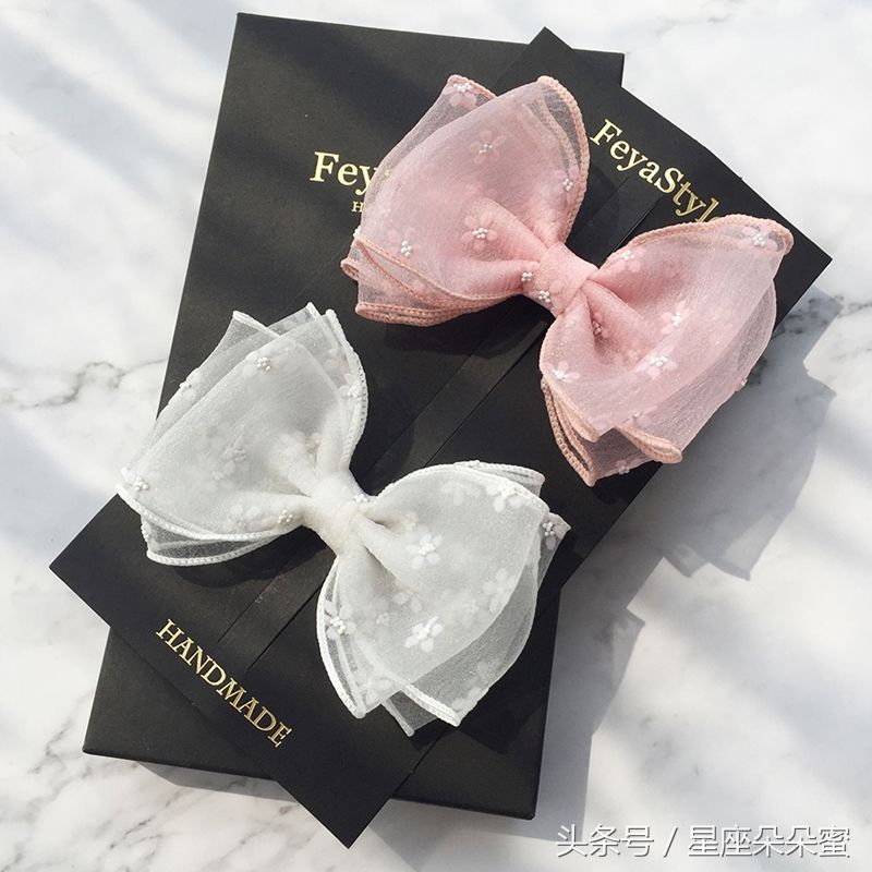 12星座专属蝴蝶结发夹,水瓶座的七彩发夹最好