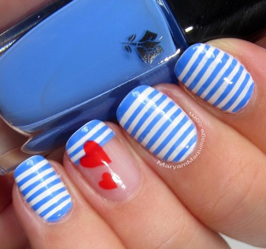 美甲图片2018新款式 适合夏天的小清新美甲图片