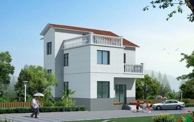 占地90平米的三层农村自建房,小地基也可以建