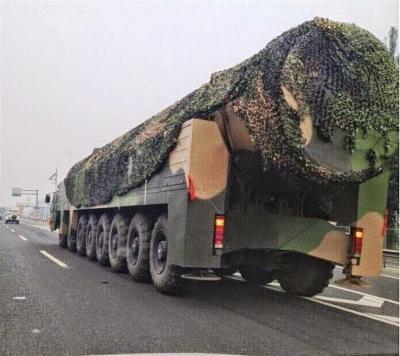 東風-41導彈的發射車與東風-31ag等型號的洲際導彈有顯著的外形區別