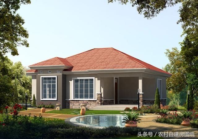 10万建别墅,5款一层农村建房图纸,建过的都说