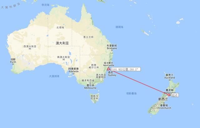 新西兰,其实离澳大利亚挺远的