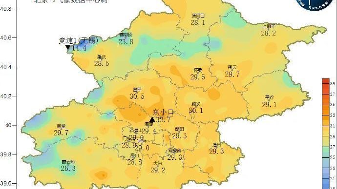今日北京部分最高气温已破30℃，明日晴晒持续