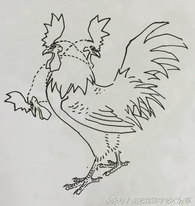 徐湛一步步教您画大鸡大公鸡的画法