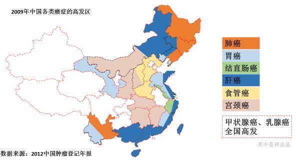 2018最新中国“癌症地图”  这里是癌症高发地区