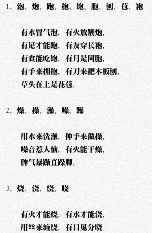 14个"顺口溜",轻松区分小学常考形近字,看一遍就记住了!