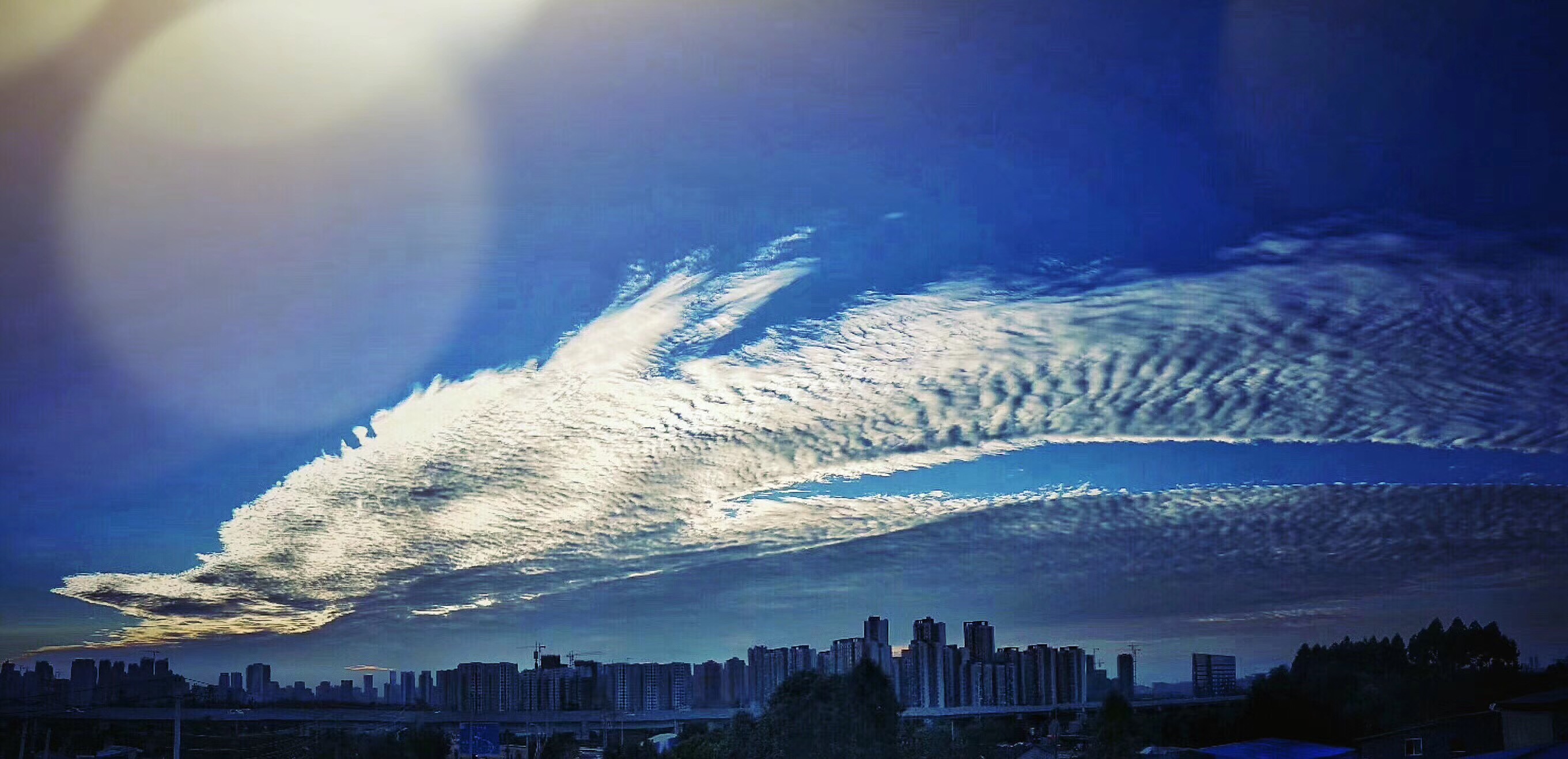 成都"鱼鳞云"引围观 美腻啦!