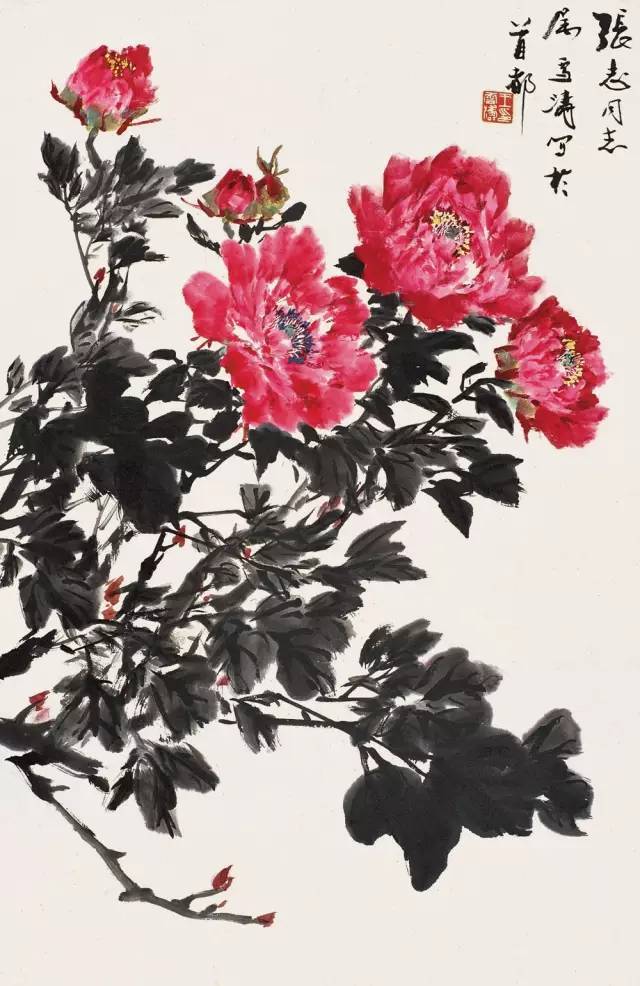 王雪涛画牡丹,美不胜收!