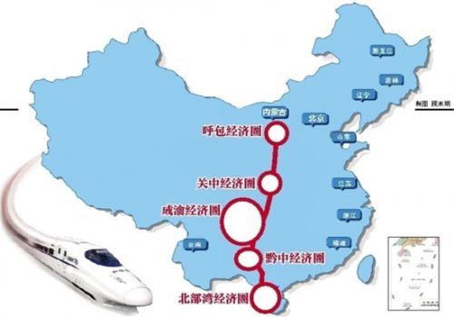 据高铁网消息,包海大通道包头至榆林高速铁路段已开始前期工作,预可研