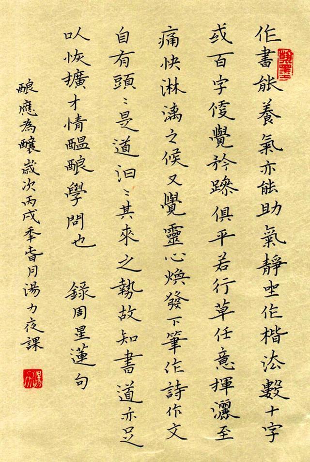 九届全国钢笔书法大赛二等奖汤力:书作字体美