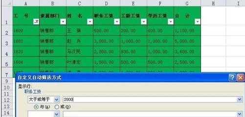 excel:怎么在excel表格中进行自定义筛选