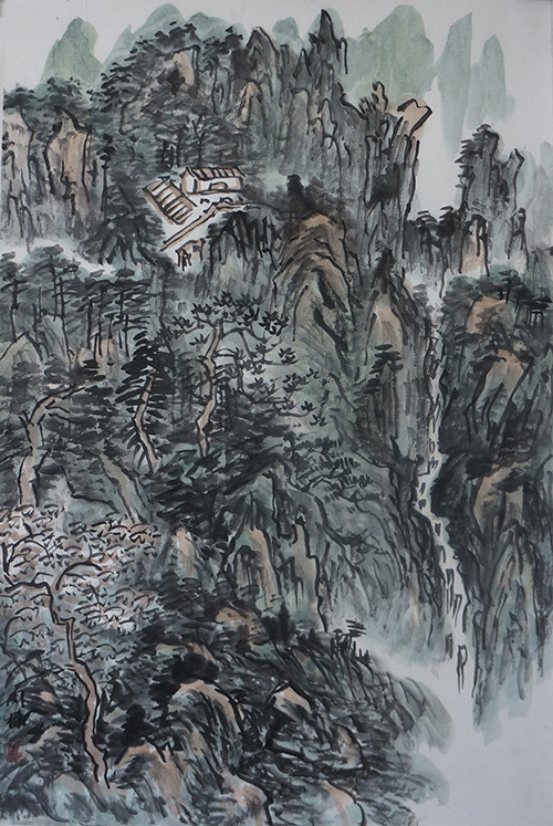 女画家周栋笔下的灵动山水