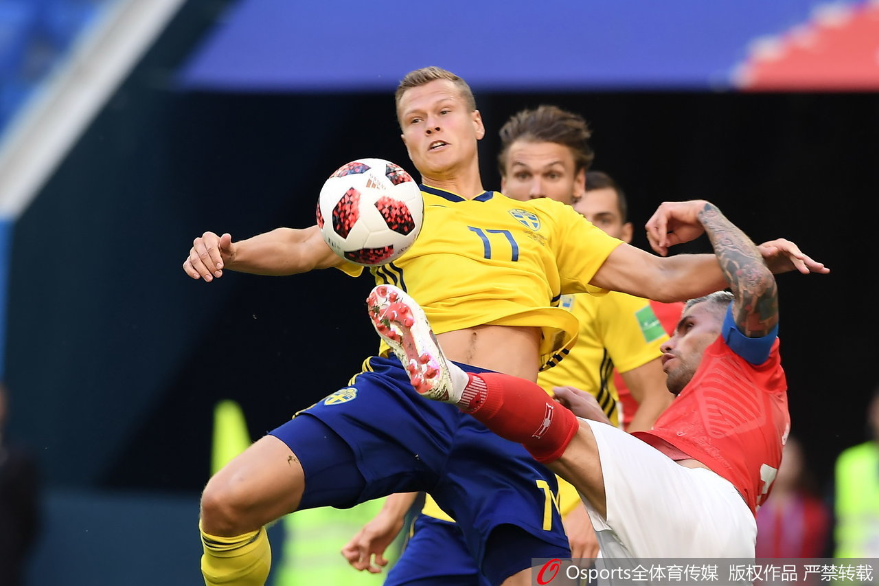 2018世界杯1\/8决赛 瑞典1-0瑞士进8强