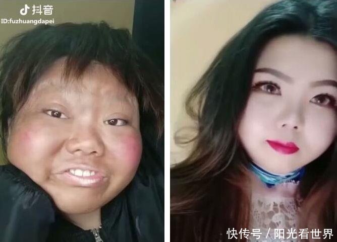 外国人热评抖音小姐姐化妆前后对比视频 现在