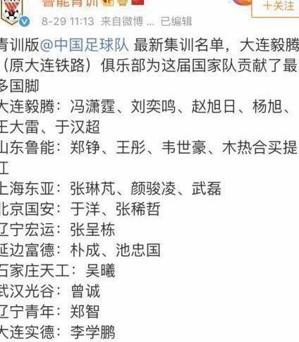 搞事情?鲁能官方发布国家队青训名单,球迷调侃
