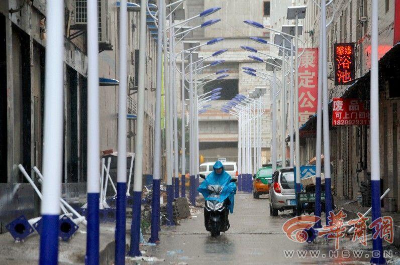 陕西140米村道上安装了44根路灯 陕西140米村道上安装了44根路灯