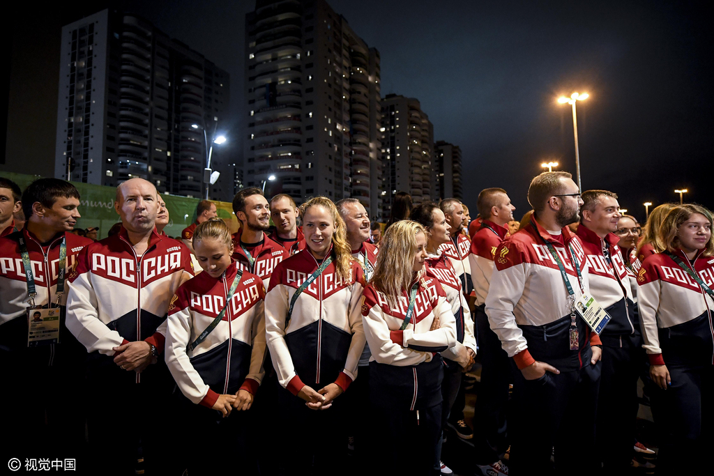 组图-俄罗斯代表团入驻奥运村 举行欢迎仪式