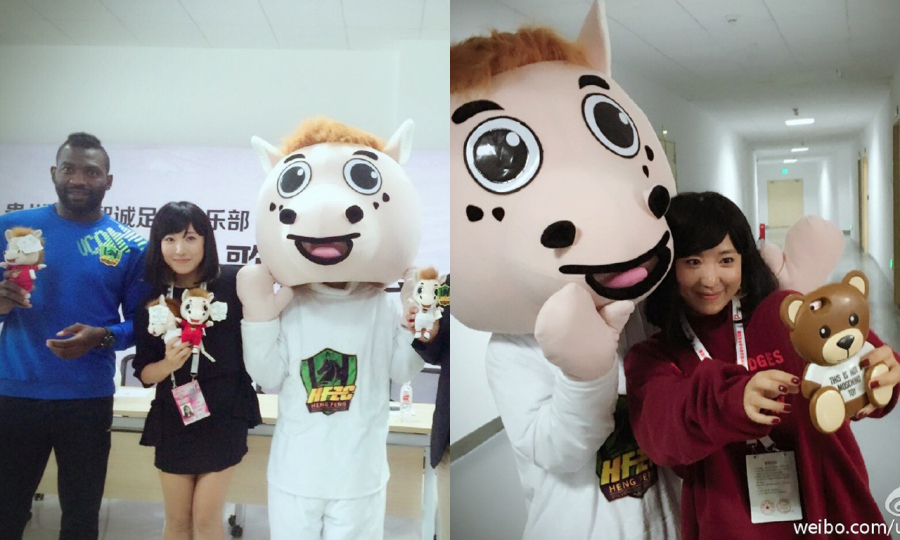 文筱婷是工作中的女强人但也是生活中的软萌妹，见到可爱的吉祥物也要抱抱求合影。