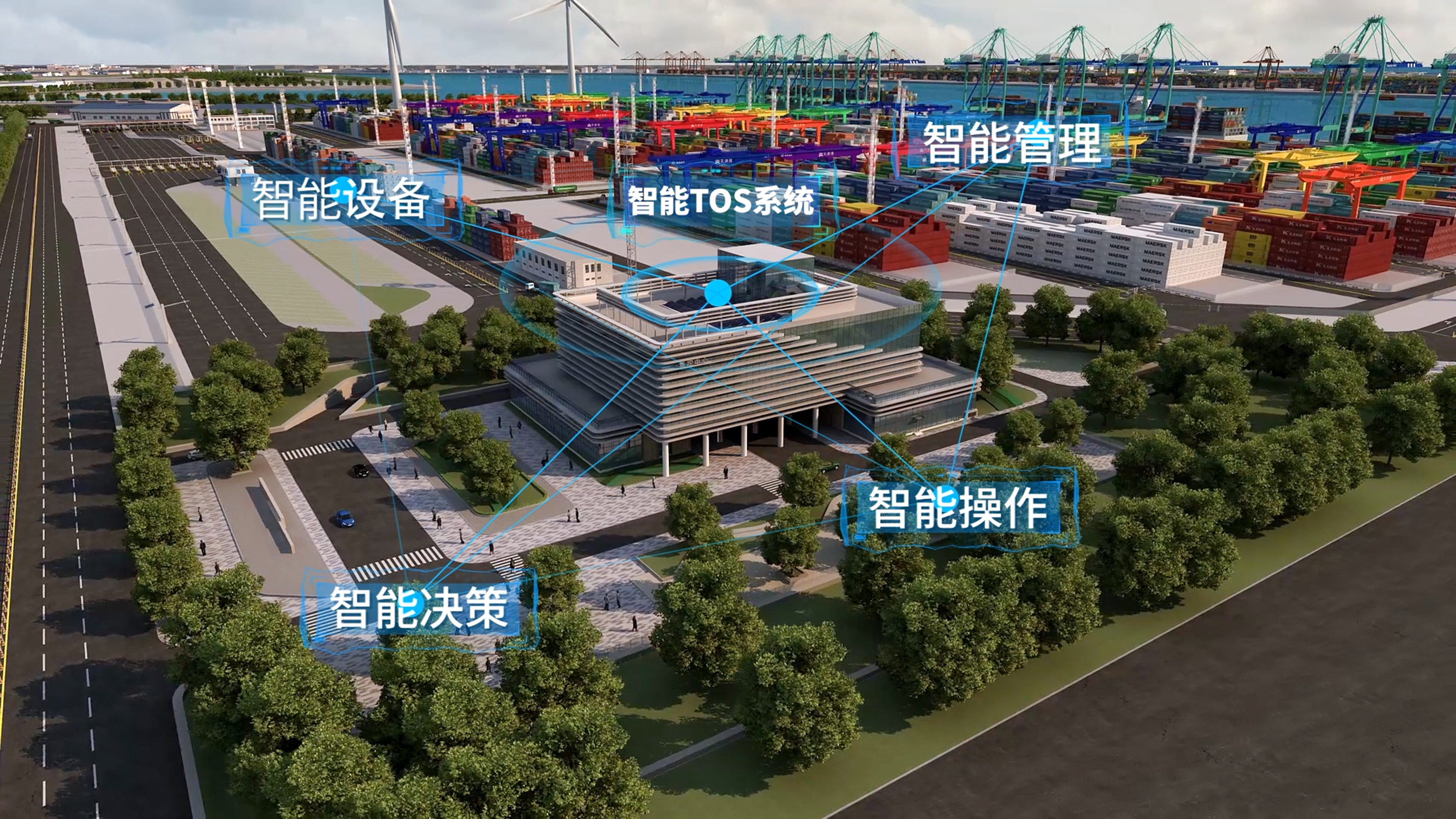 天津港北疆港区c段智能化集装箱码头项目位于欧亚码头北侧,北港池西侧