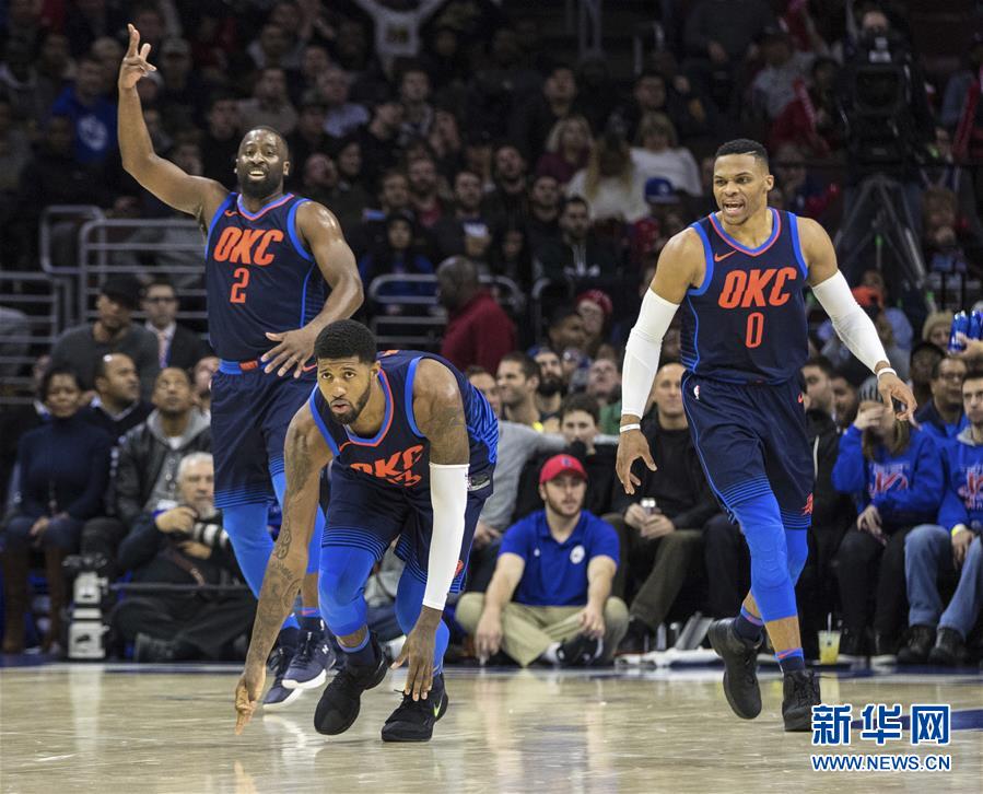 nba常规赛:雷霆胜76人