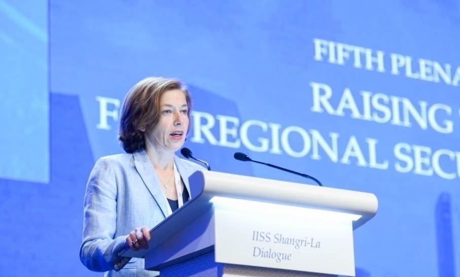 法国国防部长帕尔利6月3日在香格里拉对话会上发言