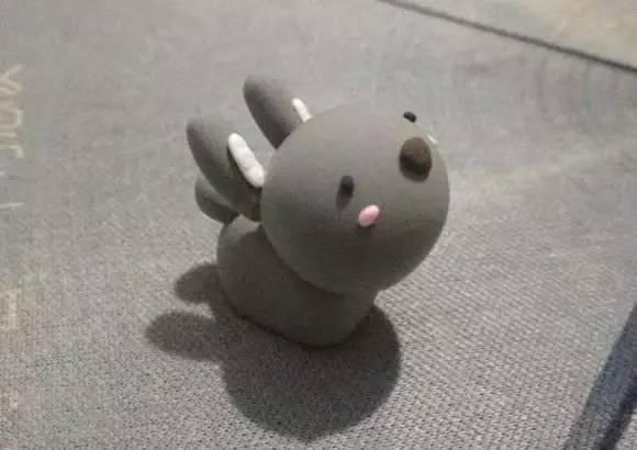 可爱的萌灰兔子，教你用超轻粘土轻松完成