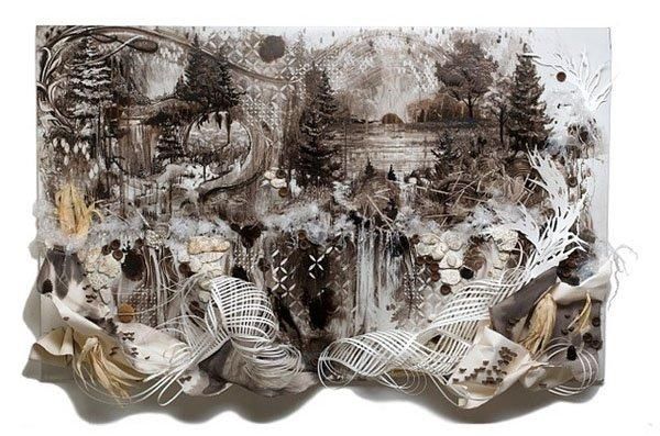 画展上的立体山水情