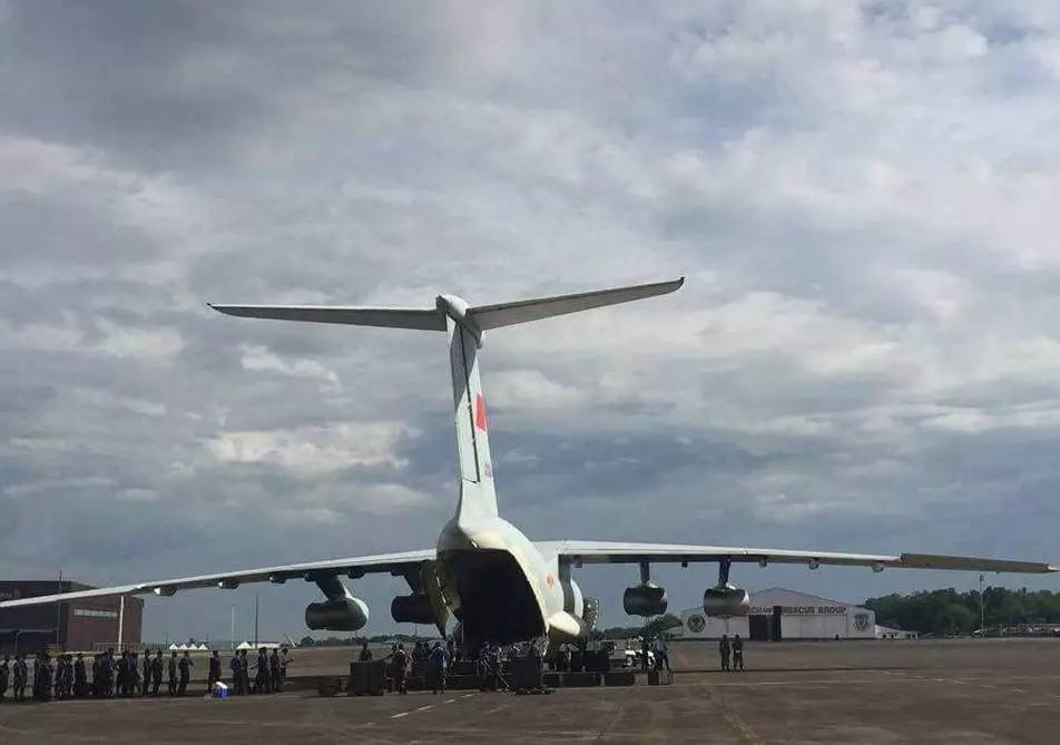 運輸這批武器裝備的中國空軍伊爾76md運輸機.