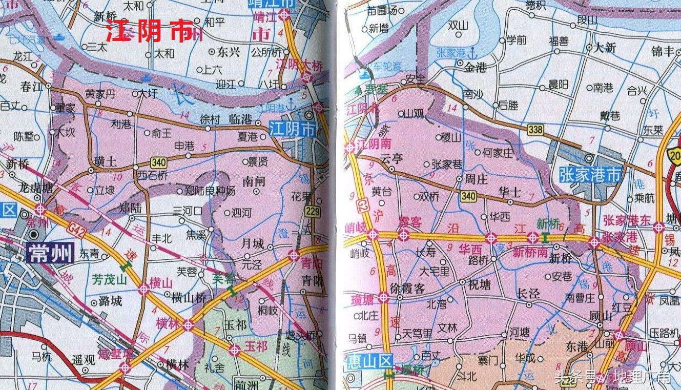 江苏省无锡市行政区划地图