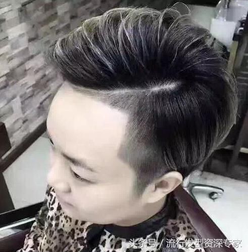 2018年男士学生流行的'刻痕头不连接青皮剃鬓
