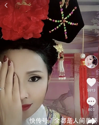 抖音女子仿妆《延禧攻略》和《还珠格格》,网