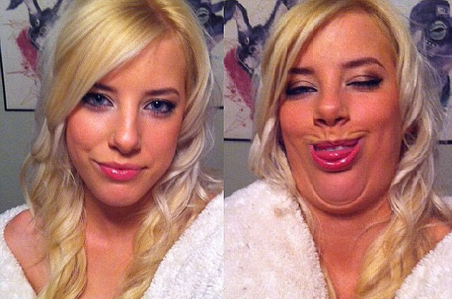 网上掀"变丑"热潮 美女秒变"丑女"