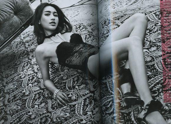 张俪三年前登《男人装》的样子。