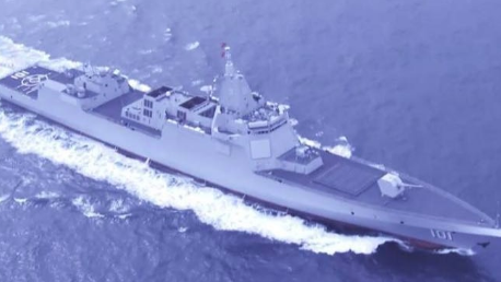 中国海军055大驱海上航行画面首公开 已涂舷号101 中国海军055大驱海上航行画面首公开 已涂舷号101