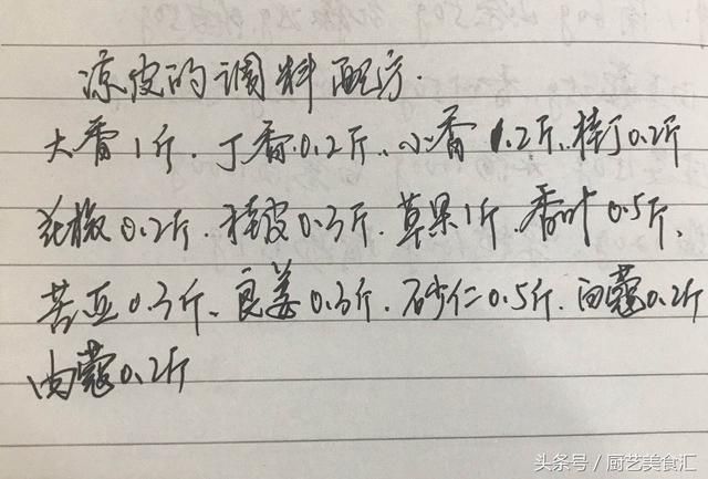 凉皮的调料配方和做法,祖传秘方公布给大家了