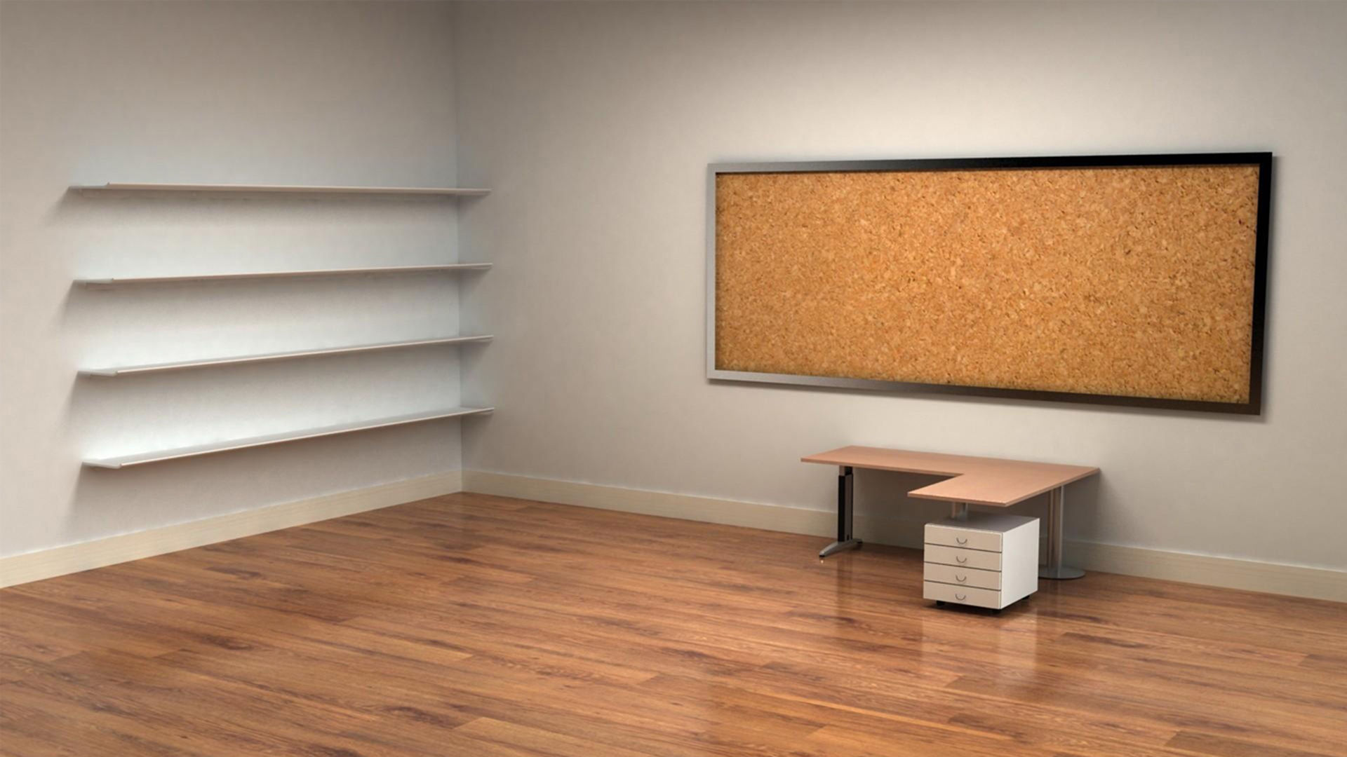 3D立体房间电脑桌面壁纸,3D效果图让你一目了