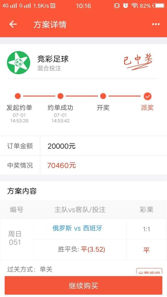 世界杯淘汰赛竞彩20000实单5推4中,西班牙和